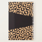 Modern Black Gold Cheetah Leopard Animal Print Planer (Rückseite)