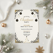 Modern Black Gold Christmas Party Invitation Einladung