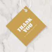 Modern Black Gold Class 2025 Vielen Dank Geschenkanhänger (Rückseite)