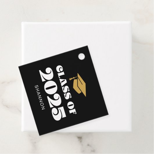 Modern Black Gold Class 2025 Vielen Dank Geschenkanhänger (Beispiel)