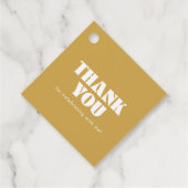 Modern Black Gold Class 2025 Vielen Dank Geschenkanhänger (Rückseite)