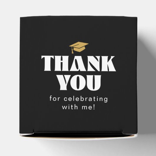 Modern Black Gold Class 2025 Vielen Dank Geschenkschachtel (Oben)