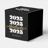 Modern Black Gold Class 2025 Vielen Dank Geschenkschachtel (Rückseite)