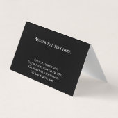 Modern Black & Gold Custom Text Church Pastor  Visitenkarten (Rückseite)