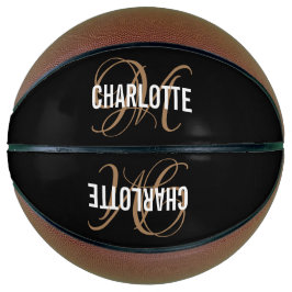 Modern Black Gold-Drehbuch Name Basketball