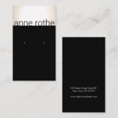 Modern Black Gold Earring Display Holder Visitenkarte (Vorne/Hinten)