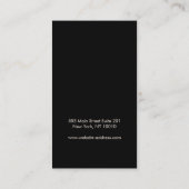 Modern Black Gold Earring Display Holder Visitenkarte (Rückseite)