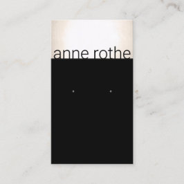 Modern Black Gold Earring Display Holder Visitenkarte