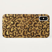 Modern Black Gold Foil Cheetah Tiermuster Case-Mate iPhone Hülle (Rückseite (Horizontal))