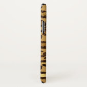 Modern Black Gold Foil Cheetah Tiermuster Case-Mate iPhone Hülle (Hinten/Rechts)