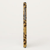 Modern Black Gold Foil Cheetah Tiermuster Case-Mate iPhone Hülle (Hinten/Links)