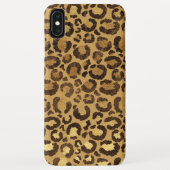 Modern Black Gold Foil Cheetah Tiermuster Case-Mate iPhone Hülle (Rückseite)