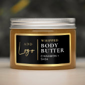 Modern Black Gold Logo Body Butter Jar Waterproof Etiketten
