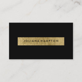 Modern Black Gold Luxe Business Card, Folie Visitenkarte