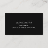 Modern Black Gold Luxe Business Card, Folie Visitenkarte (Rückseite)