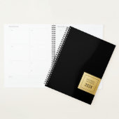 Modern Black Gold Minimalist Personalized Planner Planer (Anzeige)