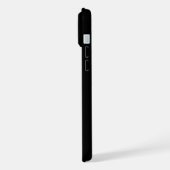 Modern Black Gold Monogram Feminine Script Name iPhone Hülle (Linke Seite)