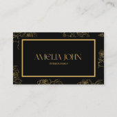 Modern Black Gold Professional Business Card Visitenkarte (Vorderseite)