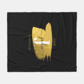 Modern Black & Gold Script Monogram Fleecedecke (Vorderseite (Horizontal))
