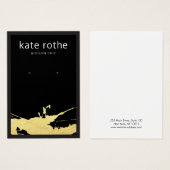 Modern Black Gold Spatter Earring Display Card (Vorne & Hinten)