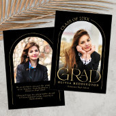 Modern Black Gold Typografie 2 Foto Arch Grad Ankündigung