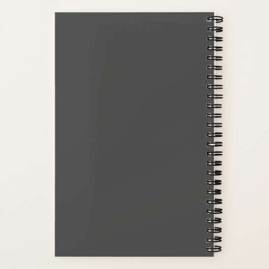 Modern Black & Gold Typografy Sketchbook Editor Notizblock (Rückseite)