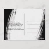 Modern Black & Gold Watercolor GeometricVielen Dan Postkarte (Rückseite)