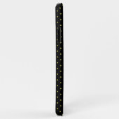 Modern Black Golden Circle Pattern Monogram Case-Mate iPhone Hülle (Hinten/Rechts)