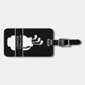 Modern Black Golf Sport Gepäckanhänger (Vorderseite horizontal)