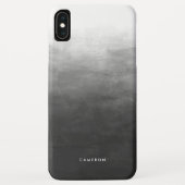 Modern Black Gradient Ombre Personalisiert Case-Mate iPhone Hülle (Rückseite)
