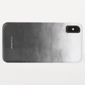 Modern Black Gradient Ombre Personalisiert Case-Mate iPhone Hülle (Rückseite (Horizontal))