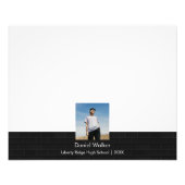 Modern Black Graduation Party Signing Guest  Fotodruck (Vorne)