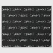 Modern Black Graduation Year Custom Gift Geschenkpapier (Flach)