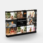 Modern Black Grandparent Collage Gift Fotoblock (Links)