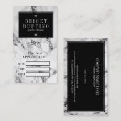 Modern Black & Gray Marble Terminalkarte Terminkarte (Vorne/Hinten)