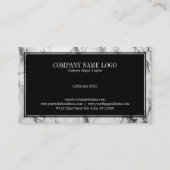 Modern Black & Gray Marble Terminalkarte Terminkarte (Rückseite)