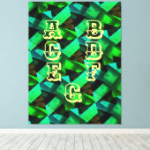 modern - BLACK-GREEN-BLUE-YELLOW-Sehr schön Leinwanddruck (Insitu (Holzboden))