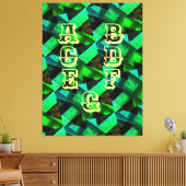 modern - BLACK-GREEN-BLUE-YELLOW-Sehr schön Leinwanddruck (Insitu (Wohnzimmer))