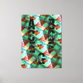 Modern - BLACK-GREEN-YELLOW-Sehr schöne Leinwand d (Vorderseite)