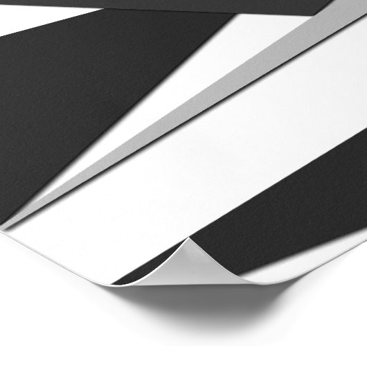 Modern Black, Grey, & White Geometric Triangles Poster (Ecke)