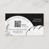 Modern Black Hand Sketch Sourdough Homemade Bread Visitenkarte (Rückseite)