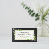 Modern Black Handmade Soap Soft Melt Kerze Visitenkarte (Stehend Vorderseite)