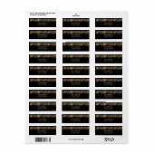 Modern Black Happy New Year Gold Glitzer Sparkling (Vorne)