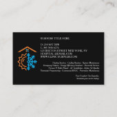 Modern Black Heating Cooling Experts HVAC Visitenkarte (Rückseite)