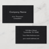 Modern Black Herringbone Visitenkarte (Vorne/Hinten)