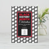 Modern Black History Month ADD FOTO LOGO Einladung (Stehend Vorderseite)