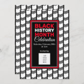 Modern Black History Month ADD FOTO LOGO Einladung (Vorne/Hinten)