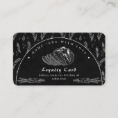 Modern Black Homemade Bakery Loyalty Card Visitenkarte (Vorderseite)