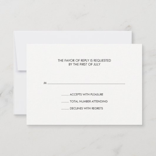 Modern Black Imitats Gold Glitzer UAWG RSVP Karte (Rückseite)