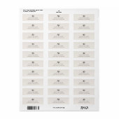 Modern Black Ivory Elegant Monogram Return Address (Vorne)